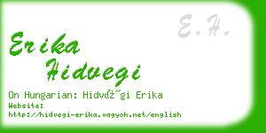erika hidvegi business card